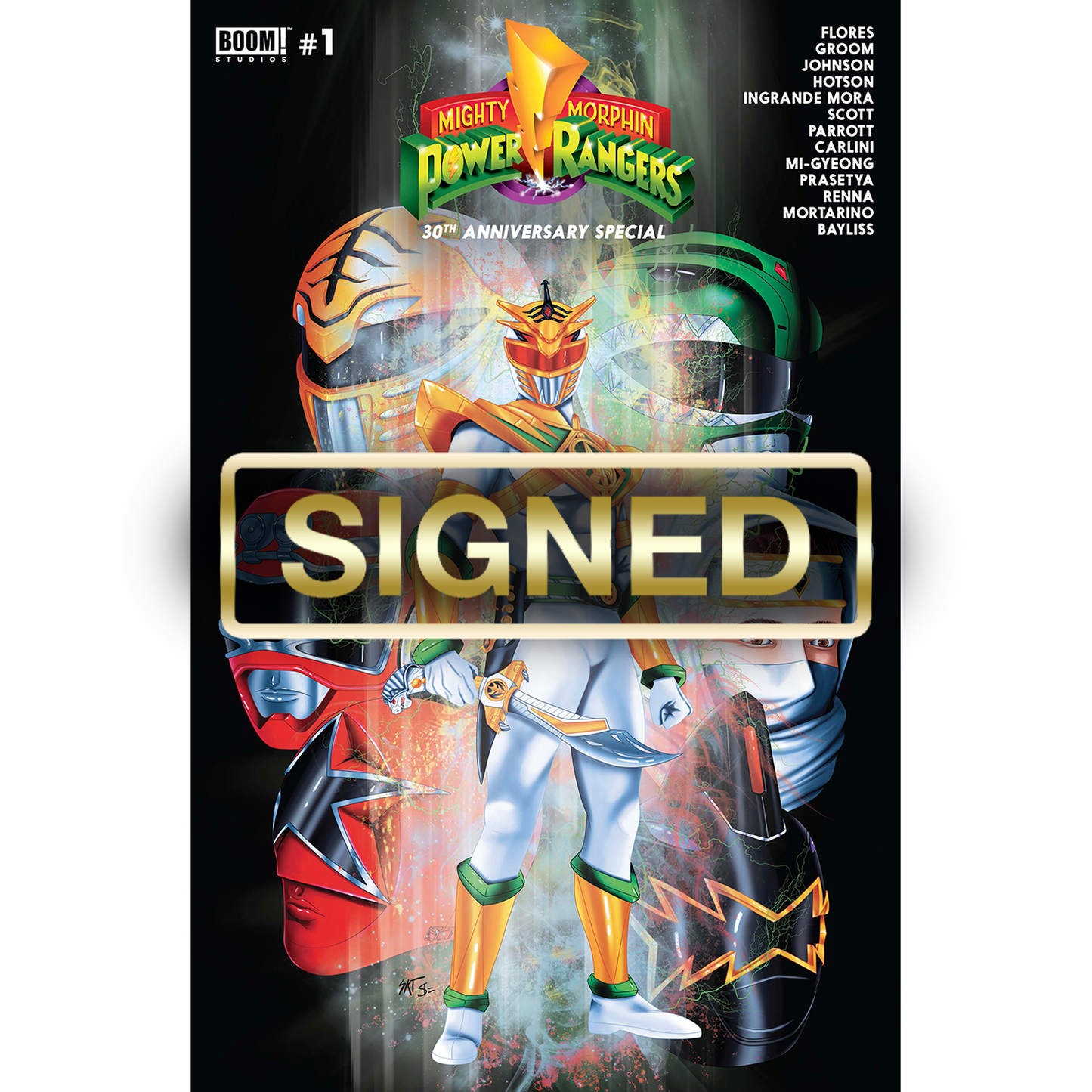 Mighty Morphin Power Rangers 30th Anniversary Special #1 Sketch Ellis Variant Exclusive Signed