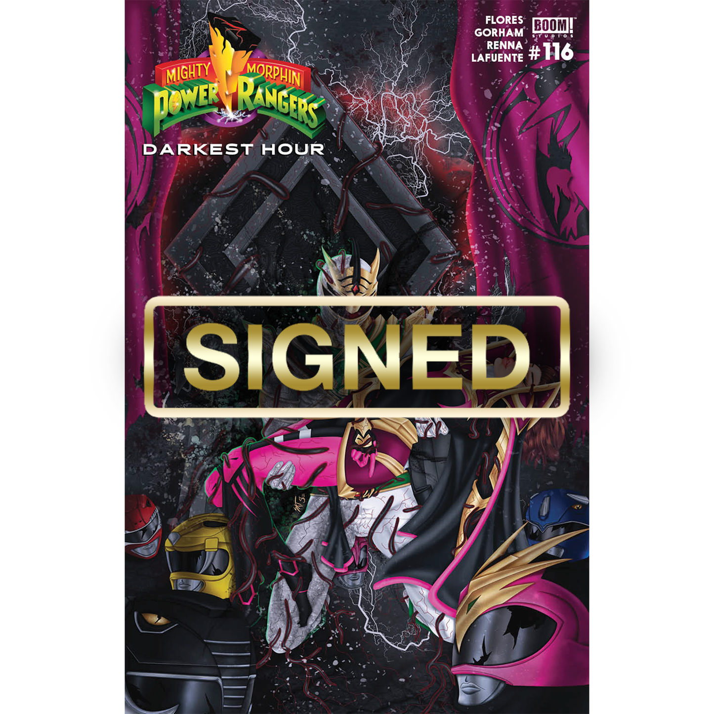 Mighty Morphin Power Rangers #116 Sketch Ellis Variant Exclusive Signed