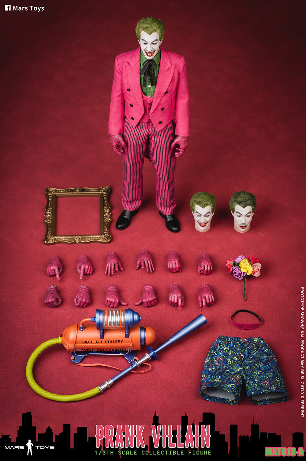 Mars Toys MAT013A Batman 66 Prank Villain The Joker 1/6 Action Figure