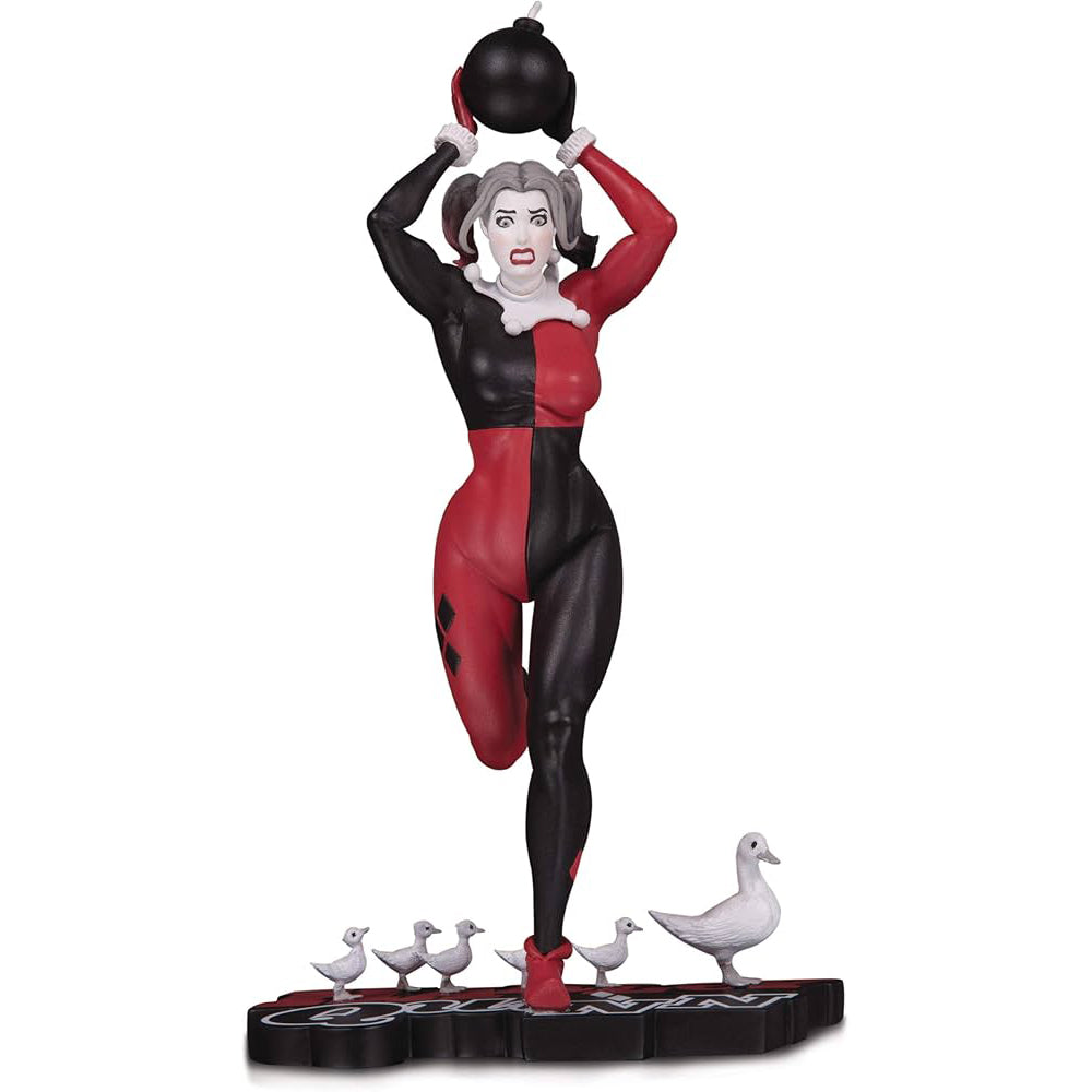 DC Direct Harley Quinn Red White and Black Frank Cho 1/10 Scale Statue