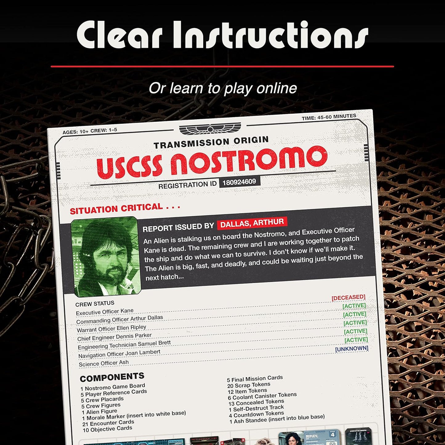 Alien Fate of the Nostromo Board Game