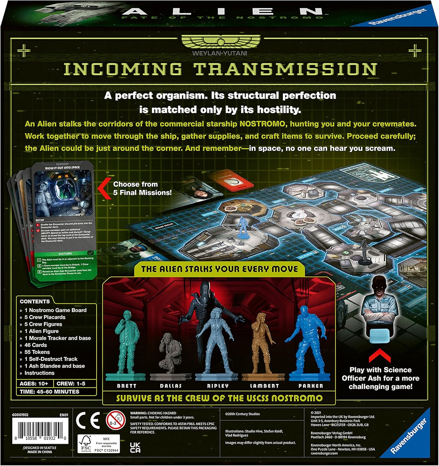Alien Fate of the Nostromo Board Game