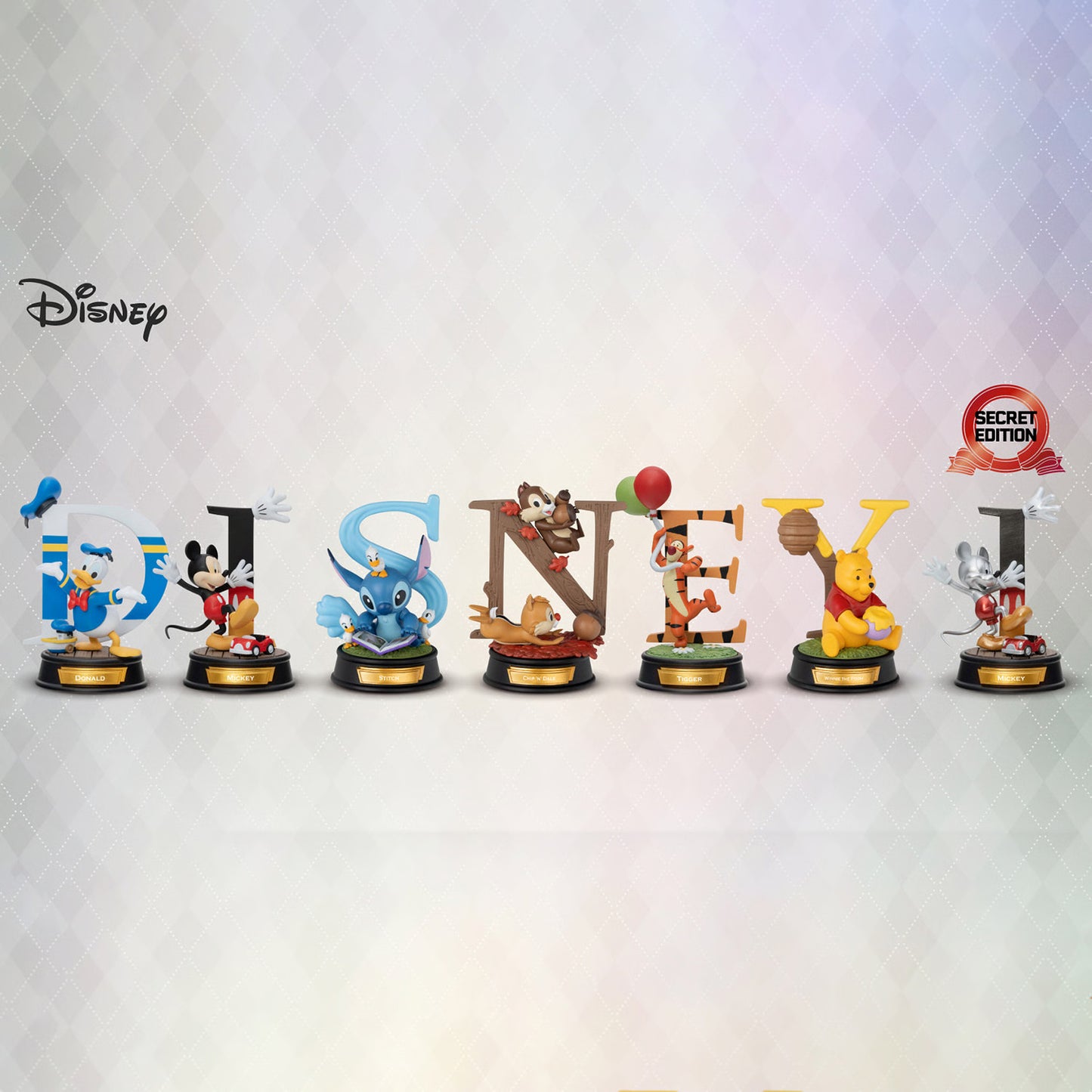 Beast Kingdom Disney 100 Years MDS-004 Alphabet Art Series Blind Box Set