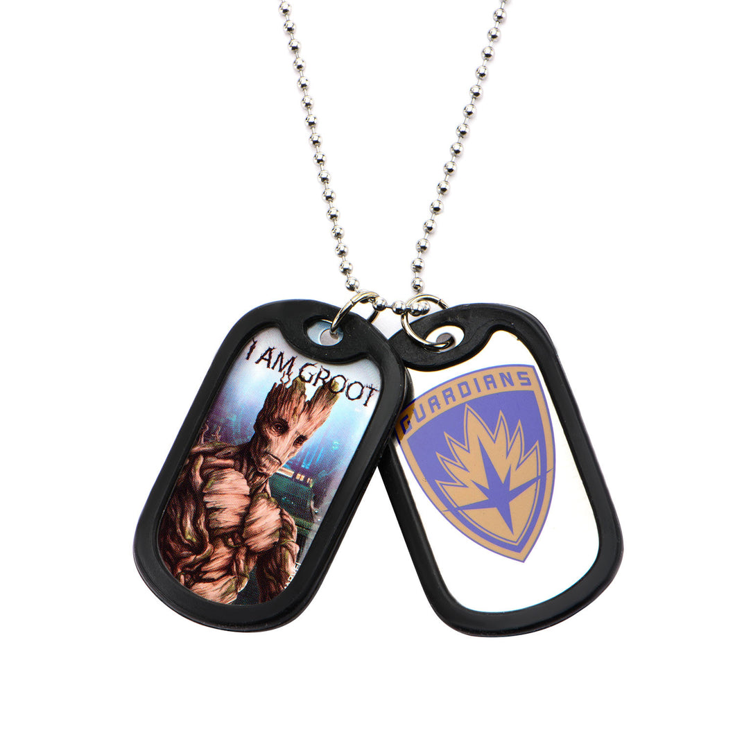 Marvel Guardians of the Galaxy Groot Dog Tags with Chain Necklace