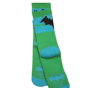 DC Comics 8-Bit Batman Socks in Green and Blue Exclusive