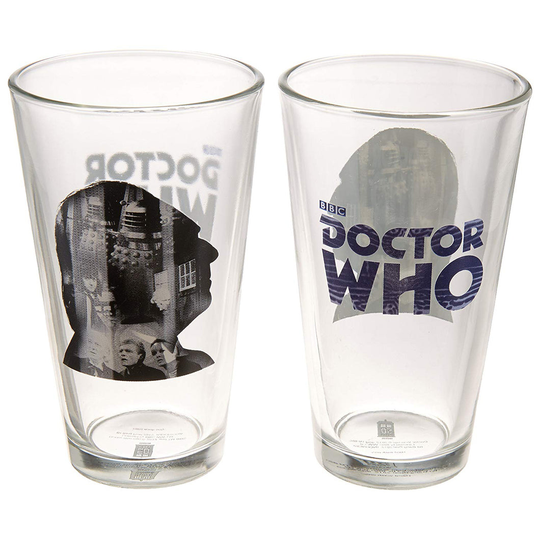 BBC Doctor Who 50th Anniversary First Doctor Pint Glass Set
