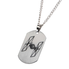 Star Wars Force Awakens TIE Fighter Stainless Steel Dog Tag Necklace