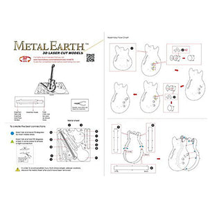 Metal Earth Electric Bass Guitar Model Kit