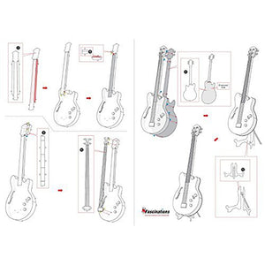 Metal Earth Electric Bass Guitar Model Kit